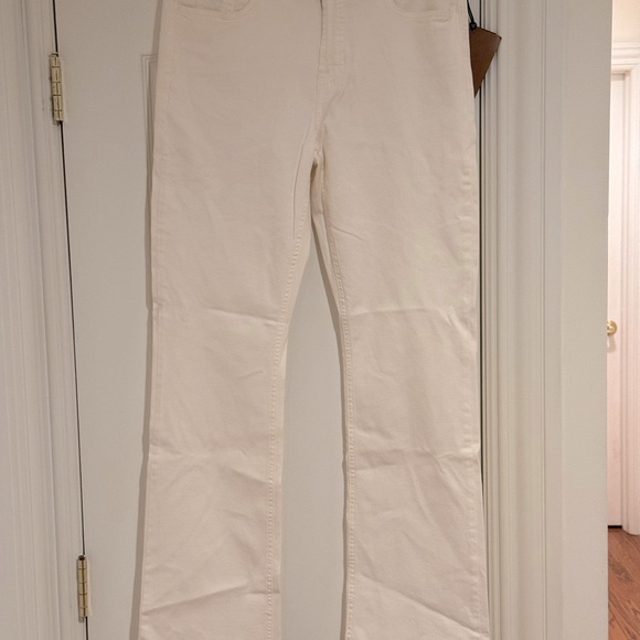 NWT Jen7 for 7 For All Mankind White Denim Slim Bootcut Jeans Size 10 - Picture 7 of 9
